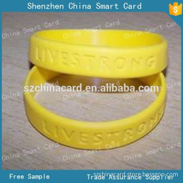 13.56mhz proximity RFID Wristband Bracelet with soft Silicone rubber